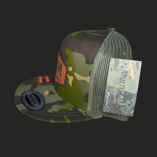Green Camo KAM Snap-back Hat