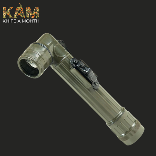 Mil-Tec Anglehead LED Flashlight – OD Green, 8.25″