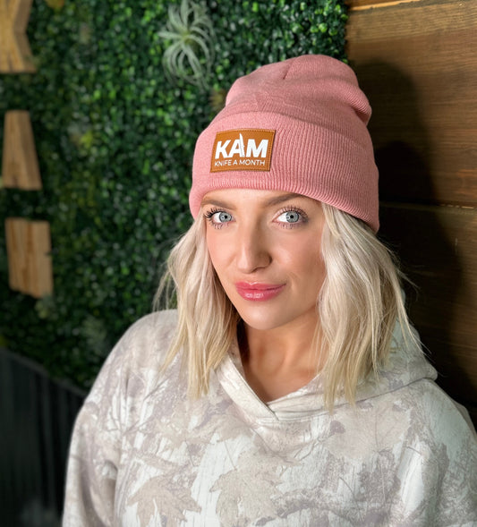 Knife-A-Month Branded Beanie w/ Leather Patch